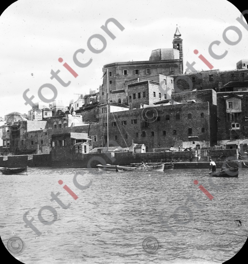 Blick auf Jaffa | View of Jaffa - Foto foticon-simon-heiligesland-54-001-sw.jpg | foticon.de - Bilddatenbank für Motive aus Geschichte und Kultur